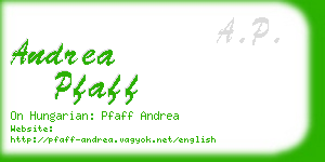 andrea pfaff business card